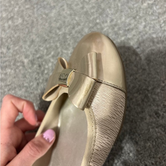 Anne Klein Sport Metallic Gold Flats with Bows - Picture 10 of 10